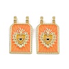 Brass Enamel Pendants KK-B157-28B-G-1