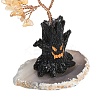 Halloween Theme Natural Yellow Quartz Chips Tree of Life Decorations DJEW-B013-02E-3