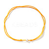 Imitation Pearl White Potato Pendant Adjustable Waxed Cord Necklaces for Women OH8963-5-1