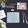 DIY Star of David & Ankh Cross Silicone Pendant Molds DIY-PH0004-94-4