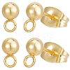 100Pcs 304 Stainless Steel Ball Post Stud Earring Findings STAS-BBC0004-73-1