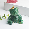 Natural Green Aventurine Crown Bear Display Decorations WG56055-07-1