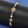 Brass Micro Pave Cubic Zirconia Link Bracelets BJEW-H639-06G-3
