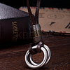 Men Adjustable Cowhide Pendant Necklaces NJEW-BB31311-6