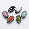 Faceted Natural Cat Eye Beads PEAR-F006-51-1