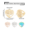 16Pcs 4 Colors 201 Stainless Steel Pendants STAS-DC0002-83-3