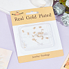 5 Pairs Star Shape Brass Micro Pave Clear Cubic Zirconia Stud Earring Findings ZIRC-BBC0002-55-6