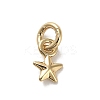Golden Brass Charms KK-H493-01G-09-1
