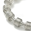 Non-Tarnish 304 Stainless Steel Spring Column Bracelets BJEW-H617-05P-2