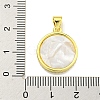 Brass Micro Pave Clear Cubic Zirconia Pendants KK-K354-04G-08-3
