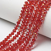 Electroplate Transparent Glass Beads Strands EGLA-A034-T6mm-H11-1