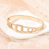 Ion Plating(IP) 304 Stainless Steel Hinged Bangles for Women BJEW-A011-17RG-2