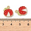 Fruit Alloy Enamel Charms PALLOY-S058-01LG-16-3