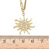 304 Stainless Steel Micro Pave Clear Cubic Zirconia Pendant Necklaces for Women LS-NJEW-Z103-01G-08-5