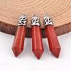Bullet Natural Red Jasper Pointed Pendants G-E332-C06-1