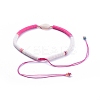Handmade Polymer Clay Heishi Beads Braided Beaded Necklaces NJEW-JN02724-02-2