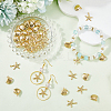 64Pcs 2 Styles 316 Surgical Stainless Steel Pendants STAS-SC0010-20-3