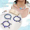 210Pcs 6 Colors Handmade Evil Eye Lampwork Beads LAMP-WR0001-03-5