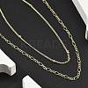 Brass Double Layer Necklaces NJEW-D302-53G-3