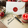 Brass Wax Seal Stamp with Handle AJEW-WH0184-0668-4