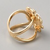 Flower Zinc Alloy Scarf Ring Clip AJEW-WH0348-834C-2