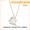 304 Stainless Steel Letter Pendant Necklaces NJEW-LP0001-53N-G-2