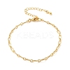 Brass Cable Chain Bracelets for Women Men BJEW-F494-05G-2