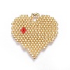 Handmade Japanese Seed Beads Pendants SEED-P003-42-2