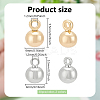 60Pcs 2 Colors Real 18K Gold Plated Long-Lasting Plated Brass Charms KK-BC0013-55-2