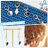 Alloy Ename Heart & Lollipop & Rabbit Pendant Locking Stitch Markers HJEW-AB00069-4