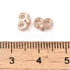 Rack Plating Brass Pave Clear Cubic Zirconia Spacer Bars KK-B088-11A-RG-3