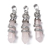 Natural Rose Quartz Pendants G-A241-01P-19-1