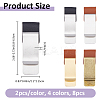 8Pcs 4 Colors Stainless Steel & Iron Pen Clips AJEW-FH0006-40-2