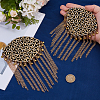 2Pcs Detachable Iron Tassel Epaulettes AJEW-FH0006-25G-3