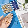 120Pcs 6 Styles Brass Ice Pick Pinch Bails for Pendant Making KK-SC0005-18-3