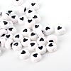 Opaque Acrylic Heart Letter Beads LS-X-SACR-Q126-07D-1