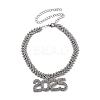 Brass Full Crystal Rhinestone 2025 Pendant Necklaces for Women NJEW-Q005-01P-2