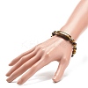 Natural Tiger Eye Rectangle Beaded Stretch Bracelet BJEW-JB08982-04-3