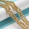 Electroplate Transparent Glass Beads Strands EGLA-A034-T4mm-H18-4