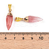 Synthetic Cherry Quartz Glass Pendants G-N345-01D-3