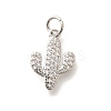 Brass Micro Pave Clear Cubic Zirconia Pendants KK-L225-032P-1