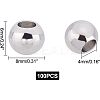 304 Stainless Steel European Beads STAS-DC0001-84-2