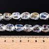 Electroplate Glass Beads Strands EGLA-T021-08B-4