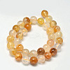 Natural Yellow Hematoid Quartz Round Beads Strands LS-G-F266-09-10mm-2