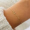 Simple Style Alloy Letter Link Bracelets WG5F19A-02-1