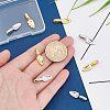 8Pcs 2 Style 304 Stainless Steel Glue-on Flat Pad Pendant Bails STAS-UN0039-95-2