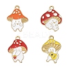 8Pcs 4 Styles Autumn Theme Alloy Enamel Pendants ENAM-YW0003-38-1