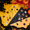 80Pcs 8 Styles Halloween Theme Opaque Resin Pendants RESI-UN0001-10-2