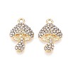 Rack Plating Alloy Rhinestone Pendants PALLOY-T091-26M-G-2