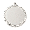 Non-Tarnish 304 Stainless Steel Pendants Cabochon Settings STAS-A099-04P-1